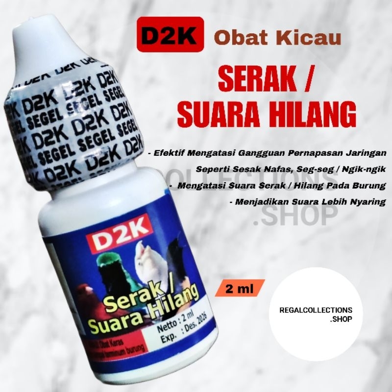OBAT BURUNG D2K SERAK SUARA HILANG OBAT BURUNG SAKIT PERNAPASAN SESAK SUARA HILANG
