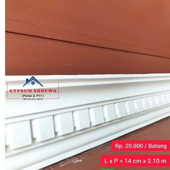 Jabodetabek - List profil gipsum motif piano 14 cm / Lis gipsum gypsum plafon sudut plafon minimalis