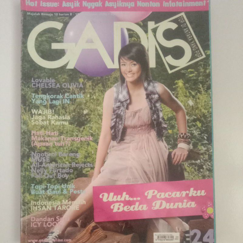 Majalah Gadis Tahun 2006 Cover Kemenangan Glori Rosari Oyong