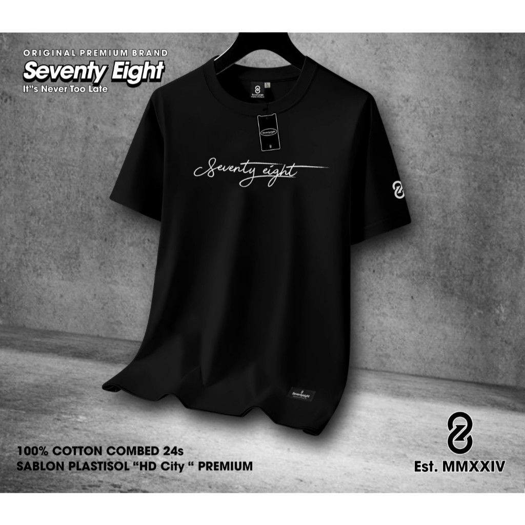 Kaos Distro Original kaos seventy eight distro tebal katun 24s Premium