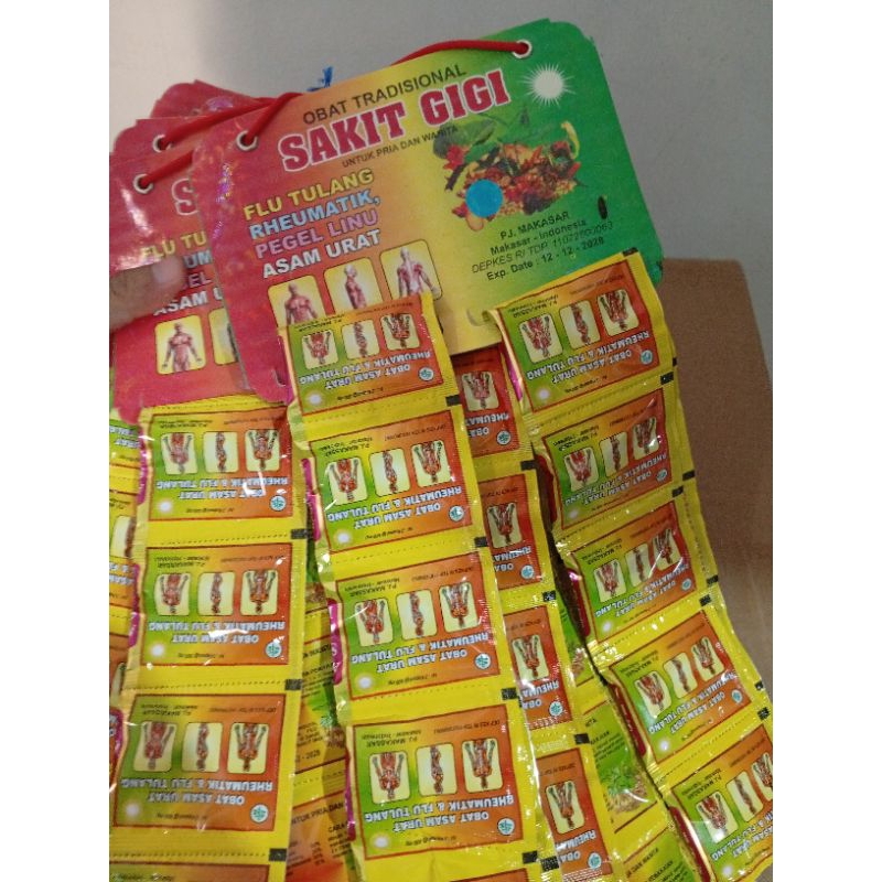 sakit gigi asam urat pegel linu rematik flu tulang kapsul renteng original maju sukses