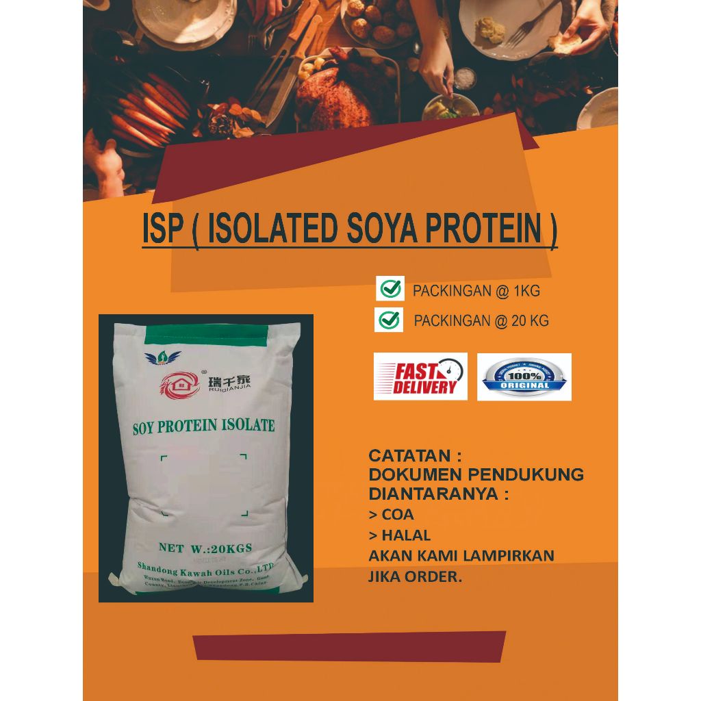 

ISP ( ISOLATED SOYA PROTEIN ) MEAT REPLACE/KEDELAI POWDER COCOK UNTUK BASO ,EMPE EMPE DAN BASO UKURAN @ 1 KG DAN @ 20 KG BERSERTIKAT HALAL