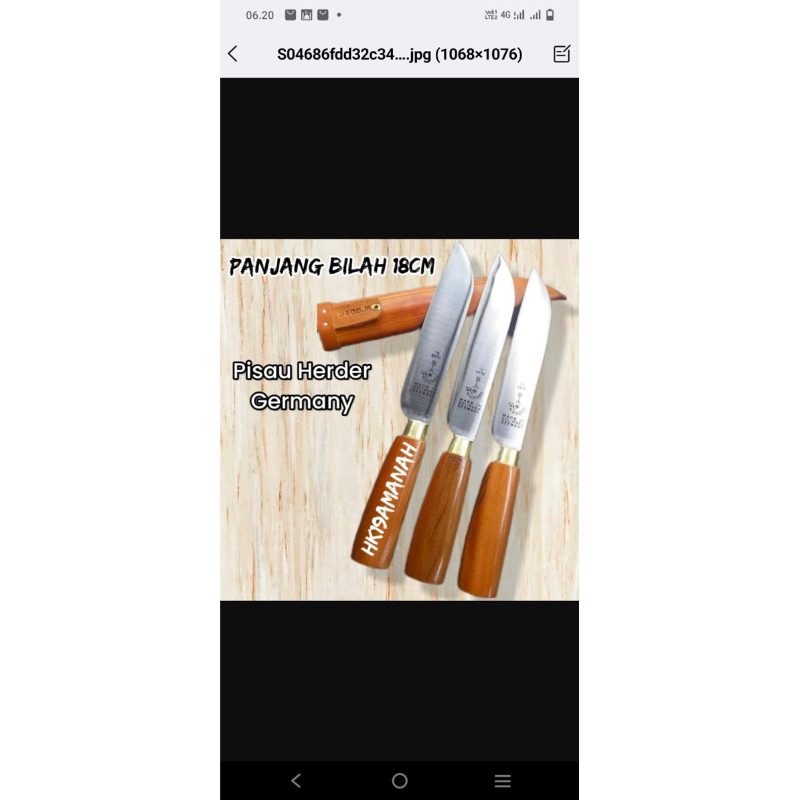 Pisau Herder Jerman Kualitas Premium