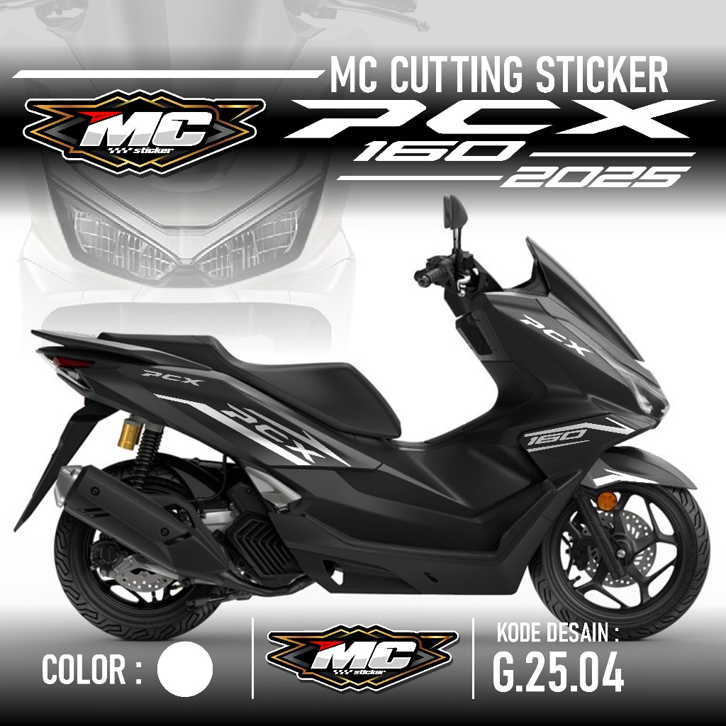Cutting Sticker Striping PCX 160 NEW 2025 - Aksesoris Motor Stiker Honda PCX 160 2025 Grafis Minimal