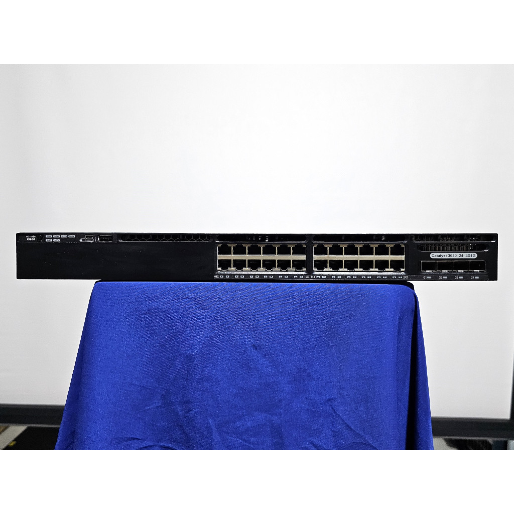 Switch Hub Cisco Catalyst 3650 24 TS S 24 Port Gigabit 4 Port SFP Dual PSU Web Based Managed