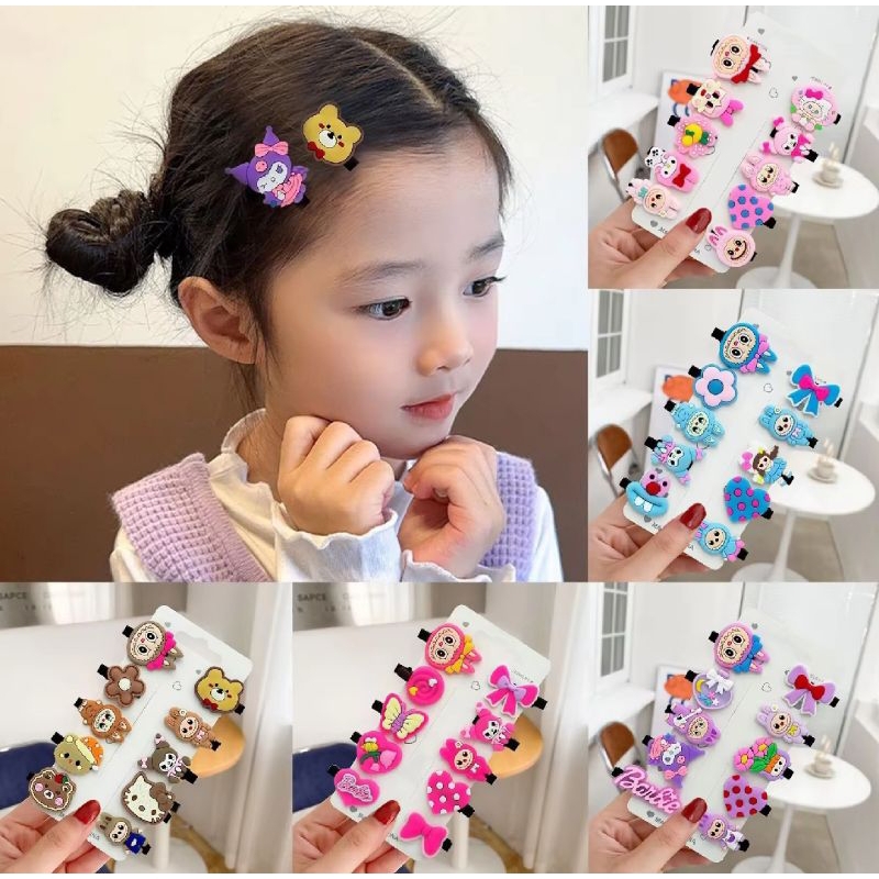 JEPIT RAMBUT 1 SET ISI 10 PCS /JEPIT RAMBUT LUCU/JEPIT RAMBUT ANAK/JEPIT KOREA/MOTIF LUCU