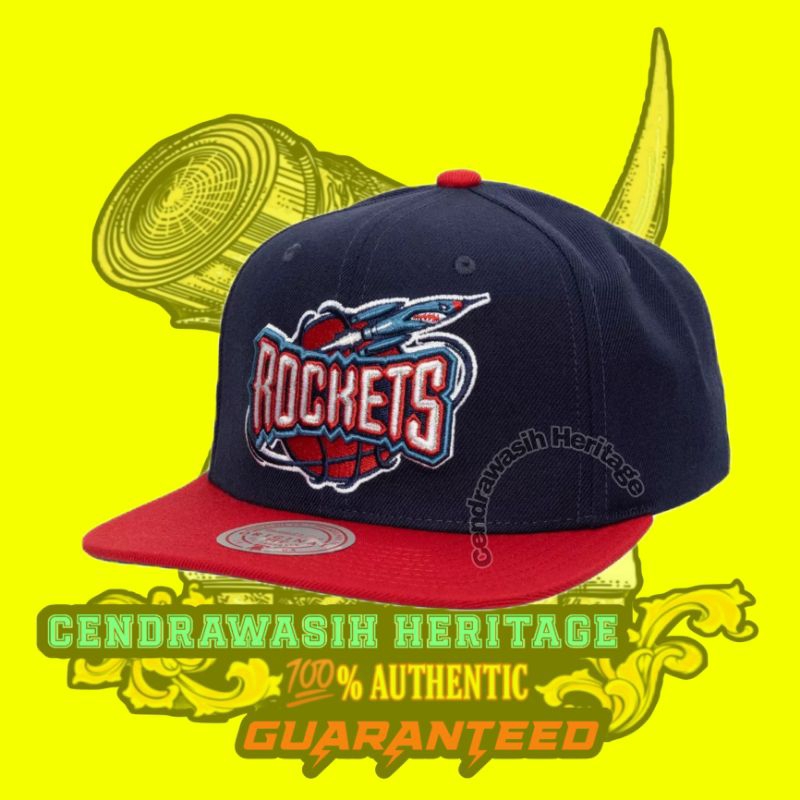 Mitchell And Ness Houston Rockets Team 2 Tone Snapback 100% Authentic