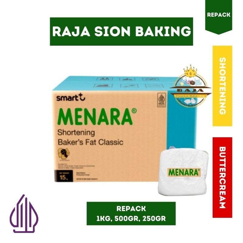 

MENARA Mentega Putih 250gr / Shortening PUTIH Repack