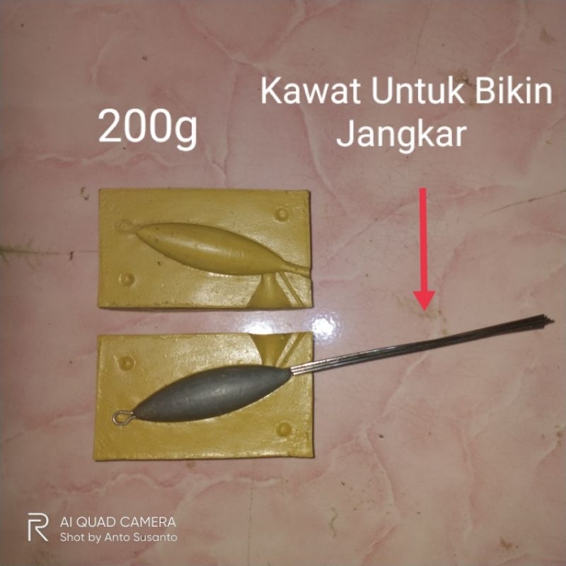 Moulding Cetakan Timah Jangkar 200g Model Jantung Mancing Pasiran