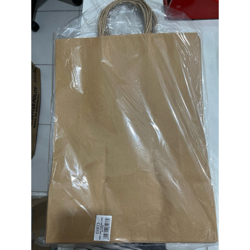 

Paper bag Kraft Polos ukuran Large (10pcs)