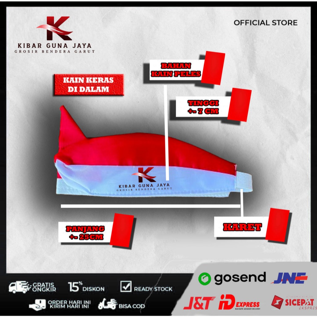 BANDO / IKAT KEPALA MERAH PUTIH || AKSESORIS 17 AGUSTUS