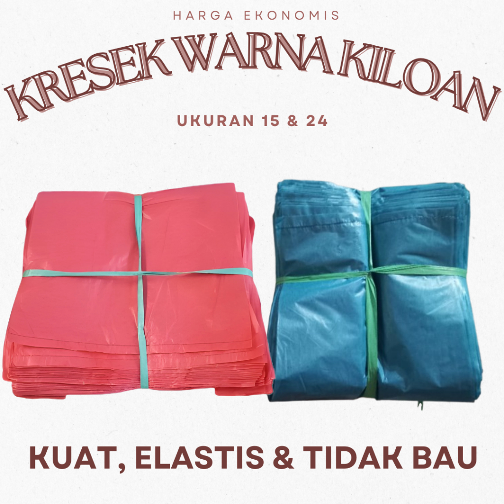 Kantong Plastik Kresek Los Kiloan Warna Warni Ukuran 15 24