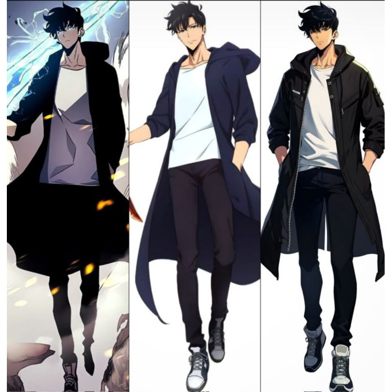 Jaket Hoodie jubah Dung Jin Woo Manhwa Sung Junwoo Costume Cosplay