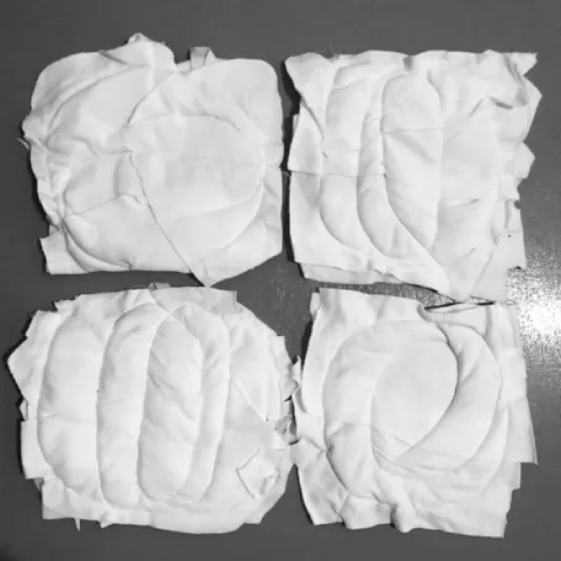 kain majun jahit putih