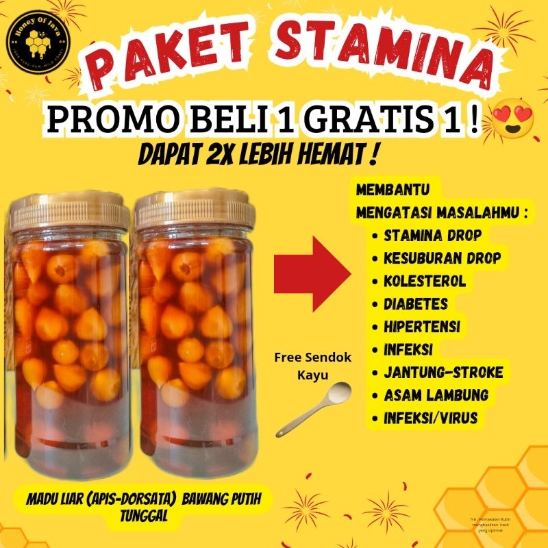 

PROMO BELI 1 GRATIS 1 | Madu Liar + Bawang Putih Tunggal | Stamina ON