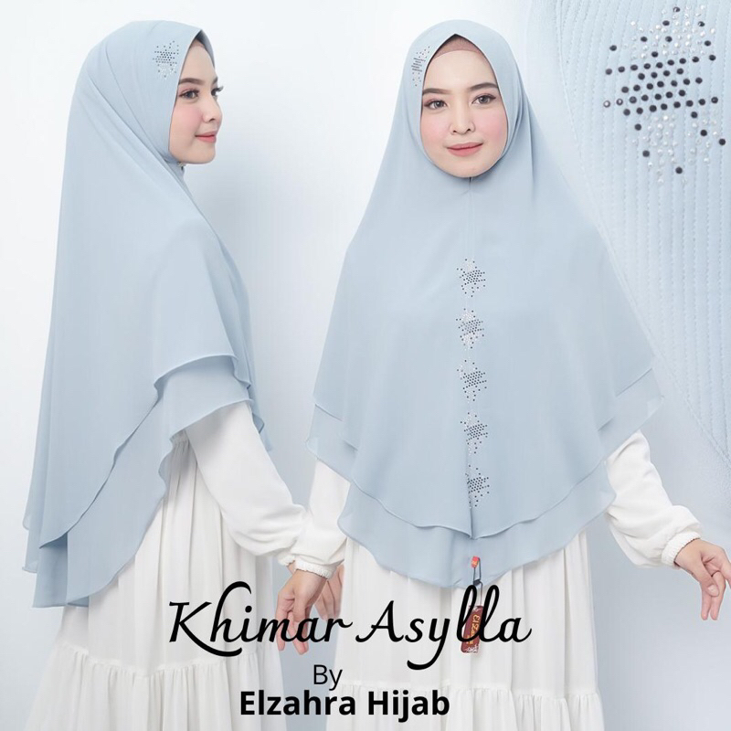 Khimar Ceruty Jilbab Ceruty Hijab Syari Khimar Asylla by Elzahra Hijab
