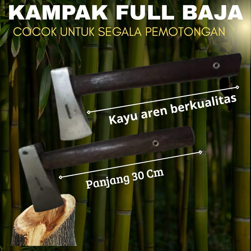 Perkakas Tukang Baja Multifungsi >Kapak Full Baja Asli