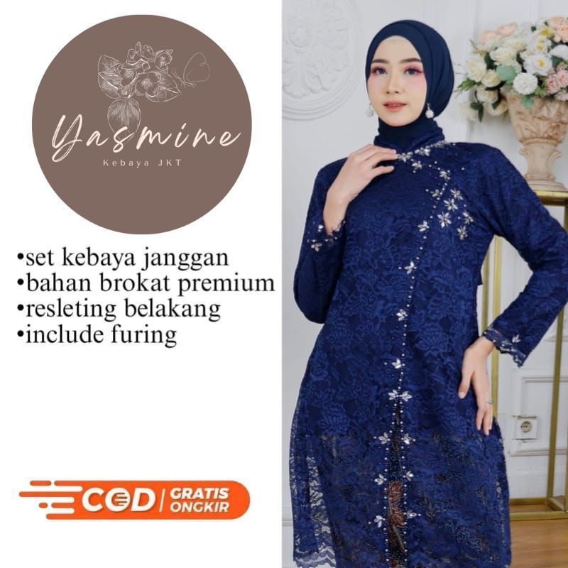 yasmine -(atasan saja) kebaya janggan/kebaya brokat/kebaya best seller/kebaya janggan brokat/kebaya 