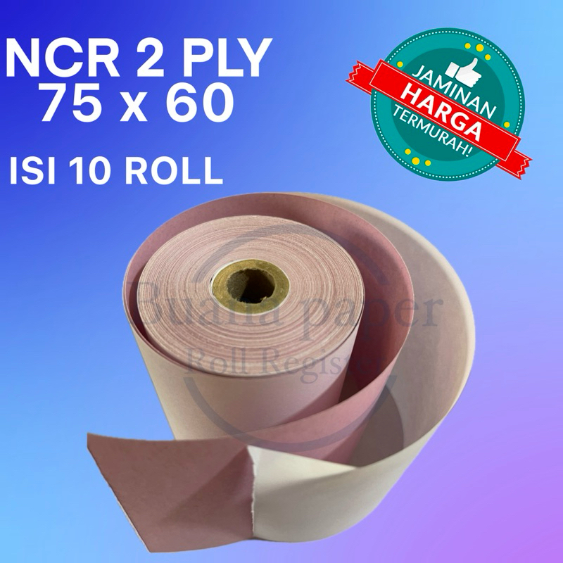 

Kertas NCR 2PLY 75X60 (isi 10roll) untuk mesin EPSON TMU220
