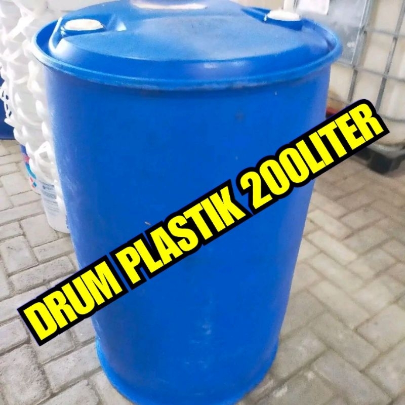 drum plastik  200liter hdpe untuk apung .tandon air .wadah tetes dll