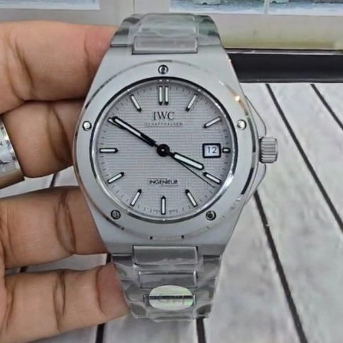 JAM TANGAN IWC GREY DIAL SWISS AUTOMATIC 41MM