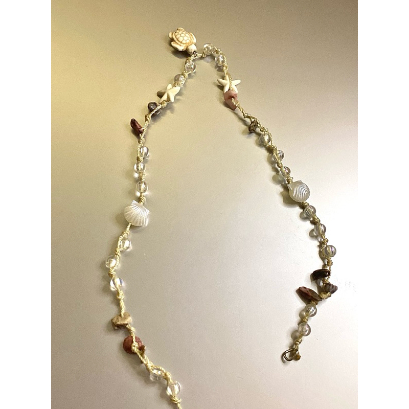 kalung pantai/ kalung kerang/ kalung laut/ kalung batu asli/