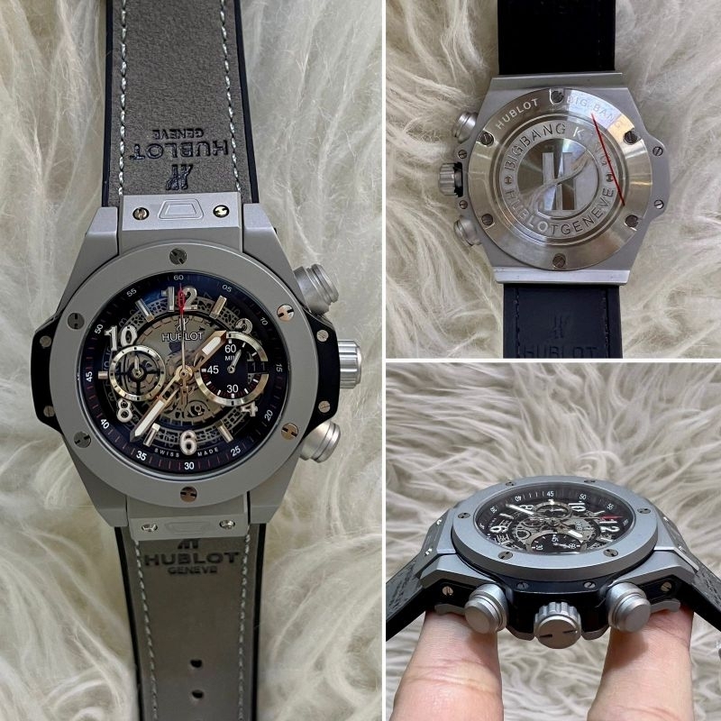 JAM TANGAN PRIA HUBLOT JAPAN QUARTZ SUPER QUALITY DIAMETER 42MM