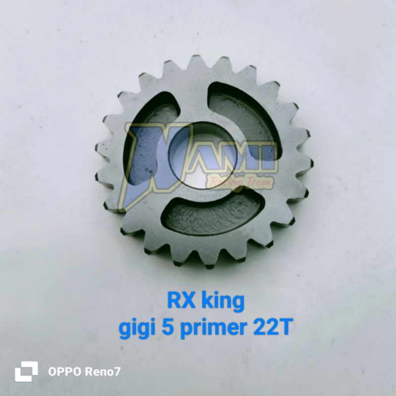 Rasio racing  RX king gigi 5 primer 22T lawan std