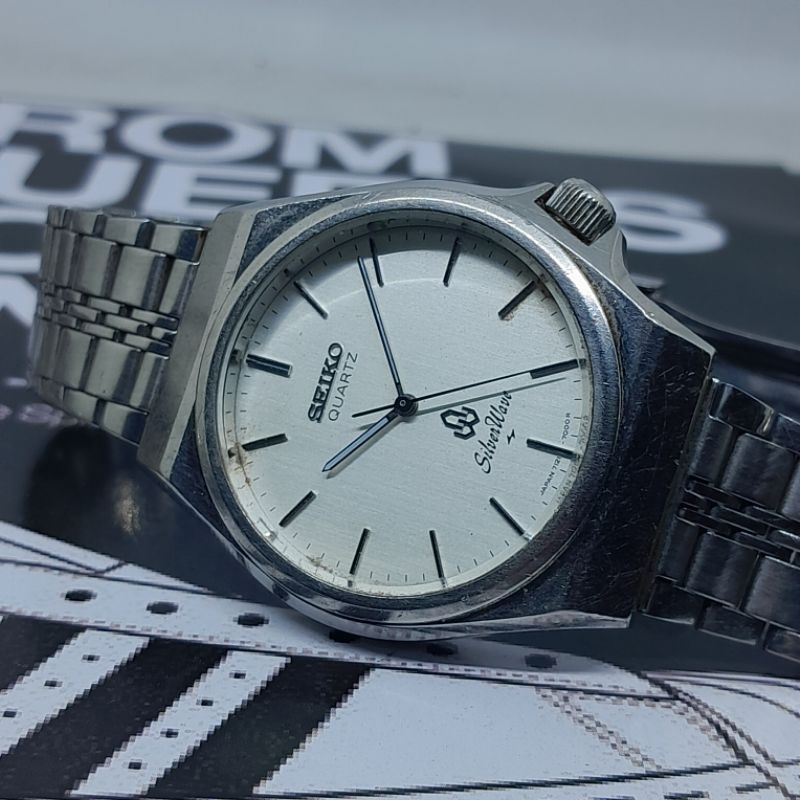 Jam tangan pria Seiko quartz Silverwave A7121 7000