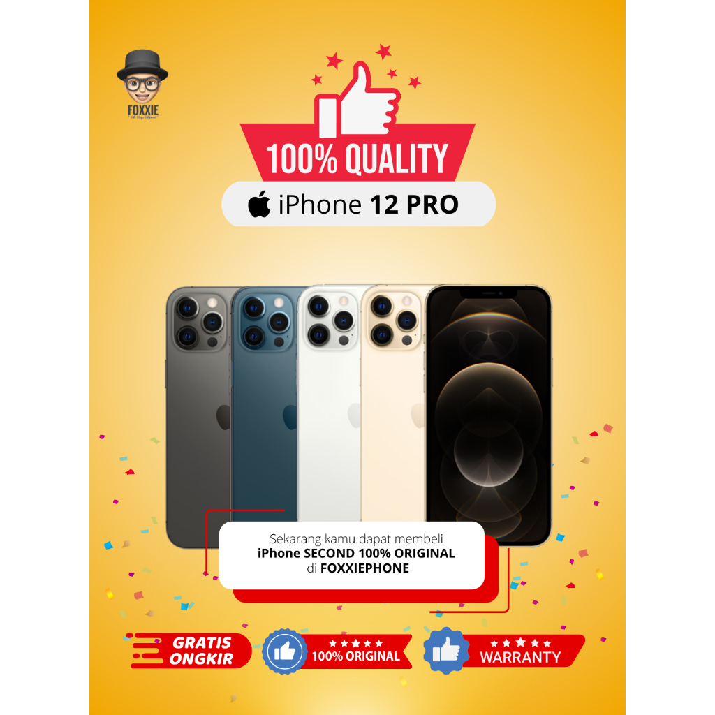 FOXXIEPHONE IPHONE 12 PRO 128GB 256GB SEKEN ORIGINAL
