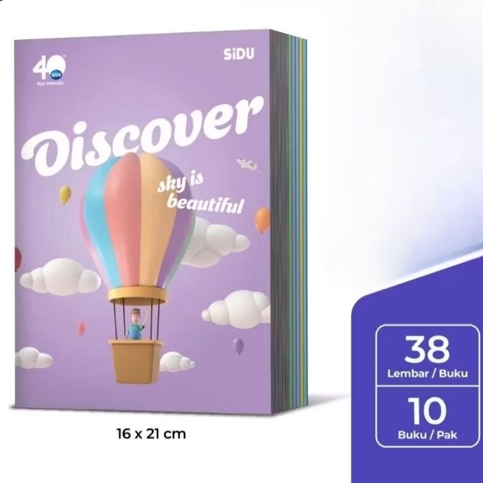 

Buku Tulis Sidu Sinar Dunia 38 Lembar 10 Buku - Per Pack PAKET
