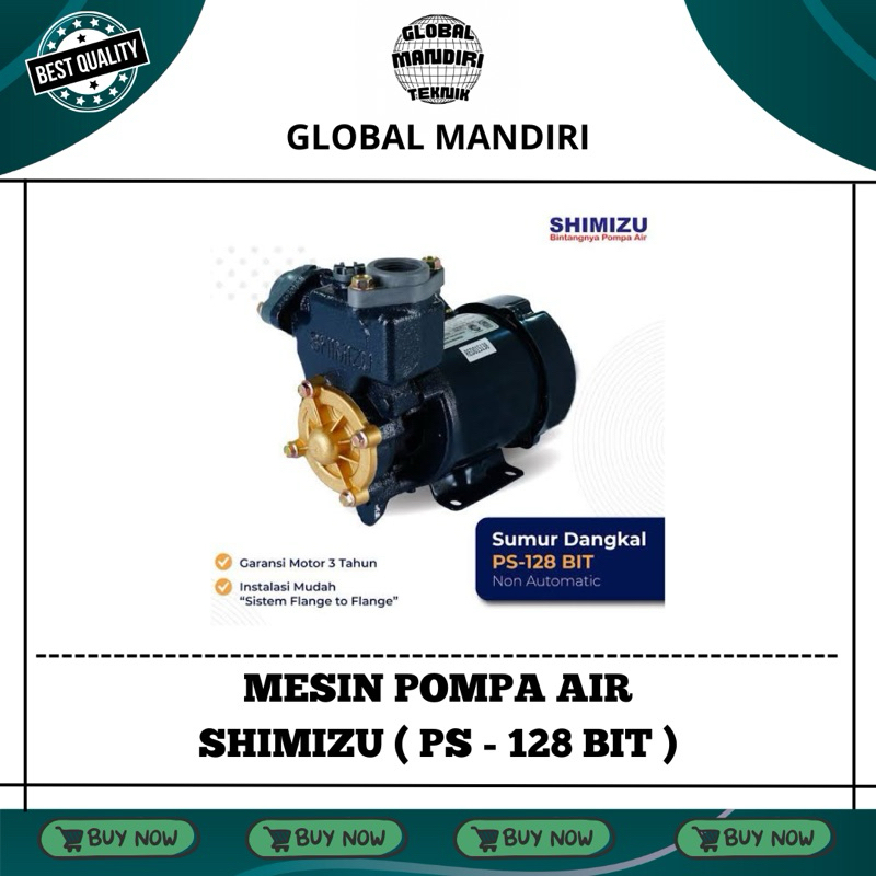 MESIN POMPA AIR SHIMIZU ( PS - 128 bit ) MURAH KUAT BERKUALITAS