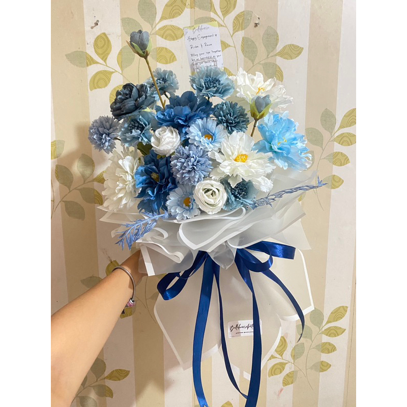 BUKET BUNGA BESAR KOREAN STYLE WEDDING BIRTHDAY WISUDA ENGAGEMENT BOUQUET CANTIK BUNGA PREMIUM HARGA