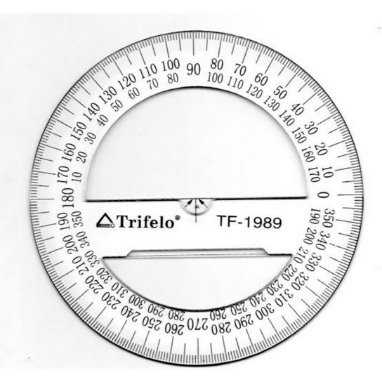 

Trifello 10Cm Busur Derajat Penggaris - TF-1989 360° DEGREE