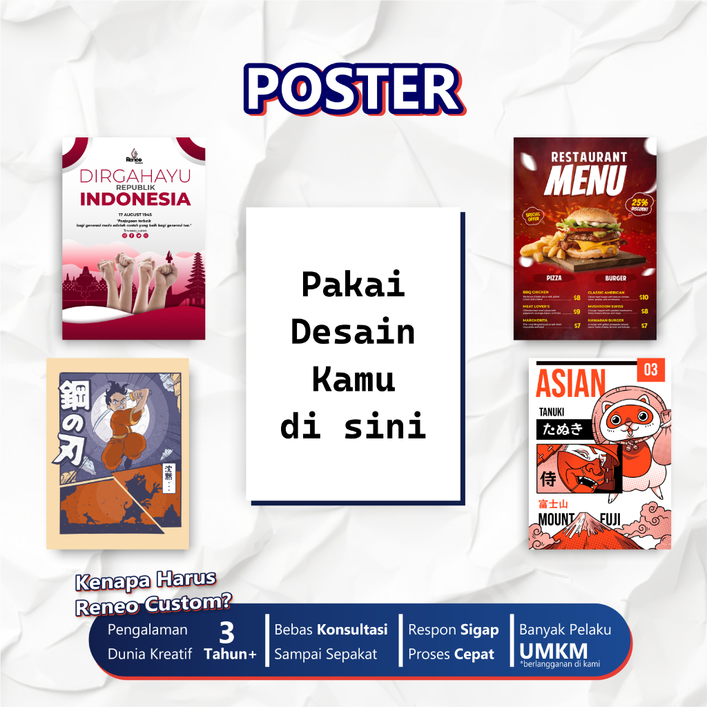 

Cetak Poster Lebar A3/A4/F4 Murah_Hasil Tajam & Desain Custom