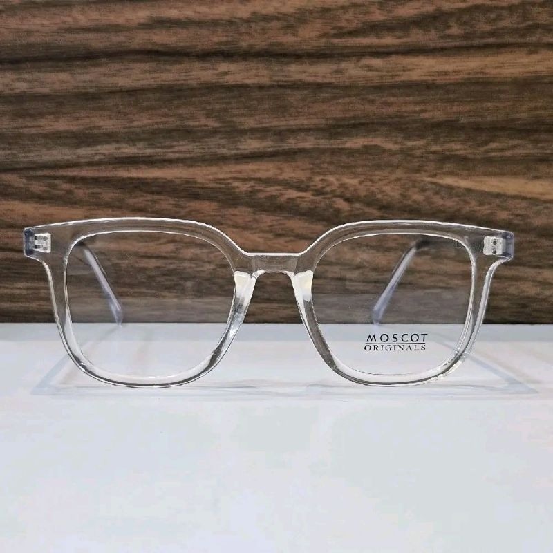 frame kacamata pria wanita kotak moscot 131 transparan bening