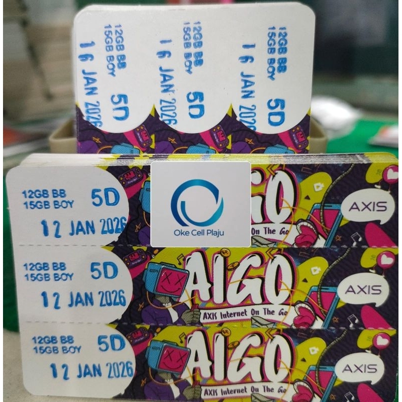 voucher Axis Aigo 15GB(25GB) 5hari
