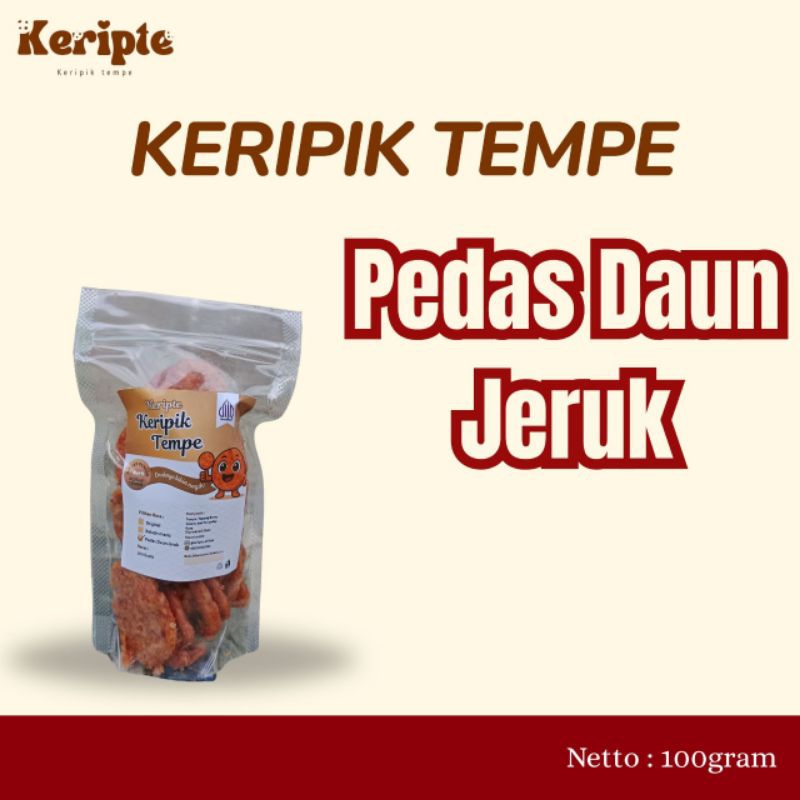 

Keripik Tempe Pedas Daun Jeruk ukuran 100gram