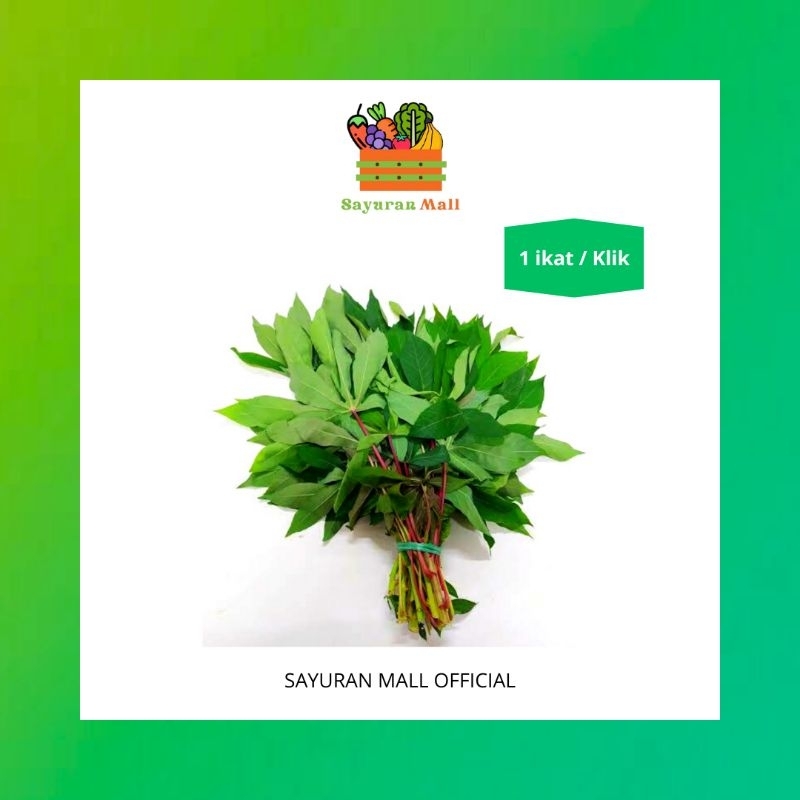 

1 ikat Daun Singkong/Daun Ubi Segar | Sayur Online | SAYURANMALL
