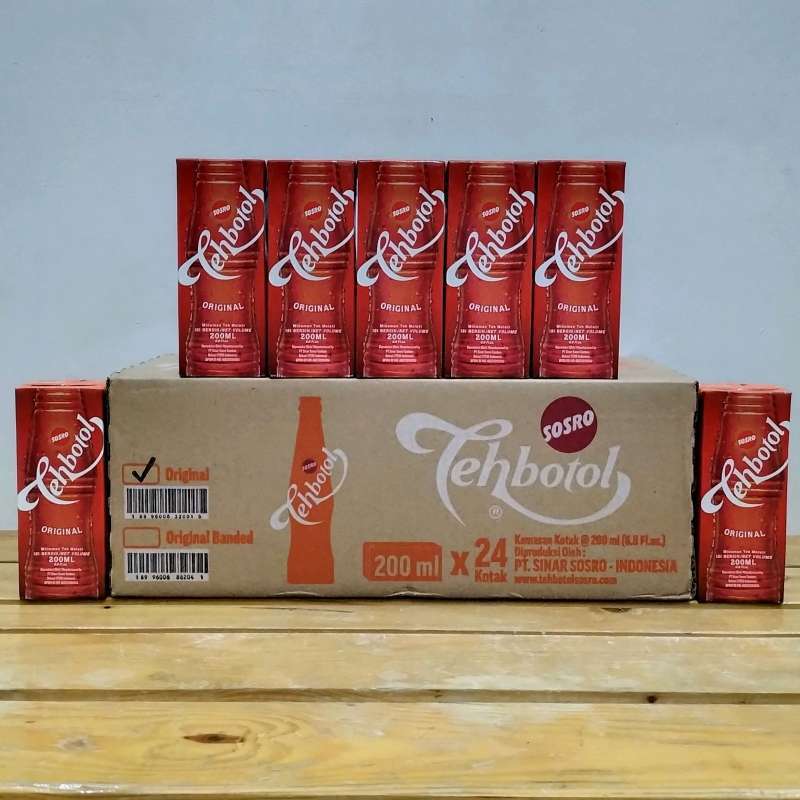 Teh botol sosro kotak 200 ml / teh kotak 1 dus