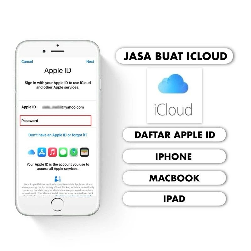 PEMBUATAN AKUN ICLOUD PREMIUM BONUS Y0TUB 1BULAN