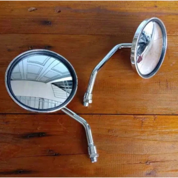 Spion Bulat Cembung Datar Mini Vespa Scoopy Fino Chrome #Spion C70