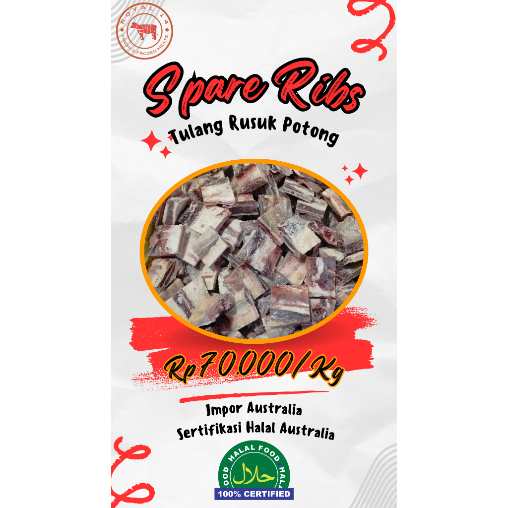 

Iga Rusuk Potong (Spare Ribs) Kualitas Super