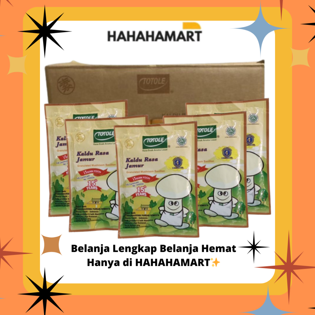 

Totole Kaldu Jamur 40gr Harga Karton Isi 200 Pcs
