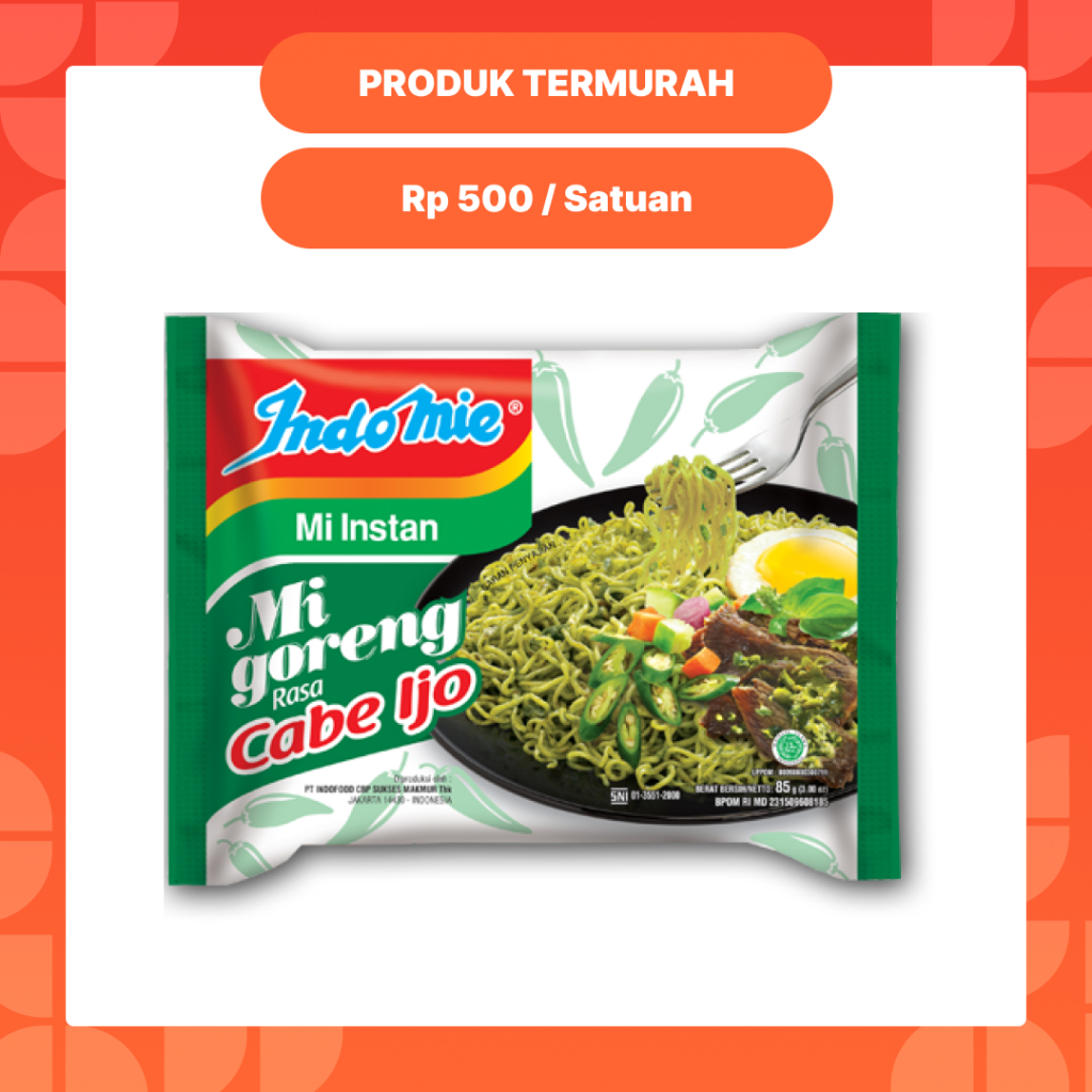 

Indomie Goreng Cabai Hijau - Satuan - Termurah