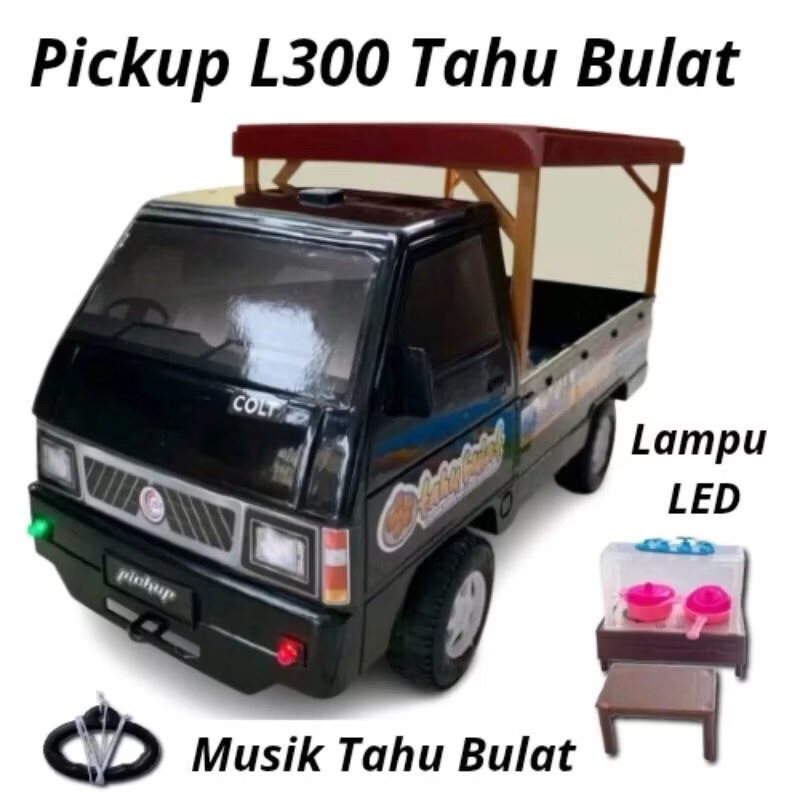 (COD) MAINAN MOBIL PICKUP L300 TAHU BULAT FULL LAMPU & MUSIK TAHU BULAT