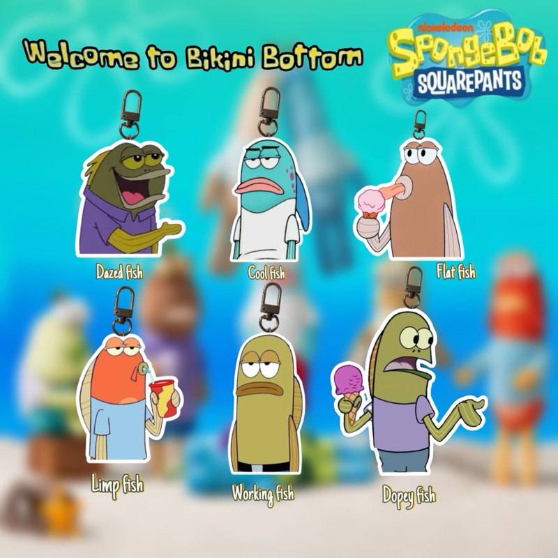 keychain bikini bottom buddies spongebob squarepants