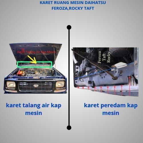Karet karet ruang mesin mobil daihatsu feroza rocky taft
