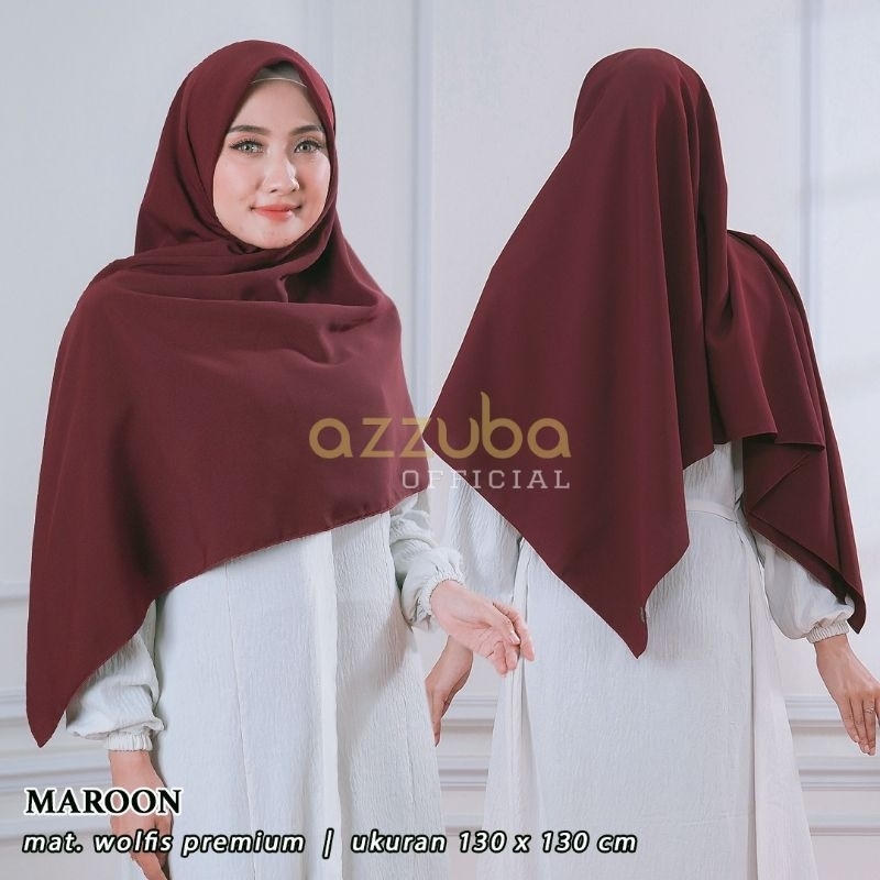 Jilbab/Hijab/Kerudung segi empat Merah Hati No.25