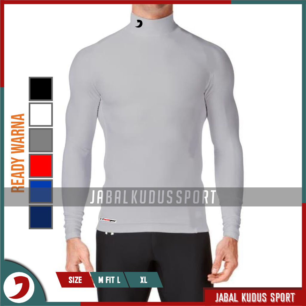 JabalKudus Baju Manset Baselayer Lengan Panjang Pria Wanita Dalaman Olahraga Sport Gym Fitness Futsa